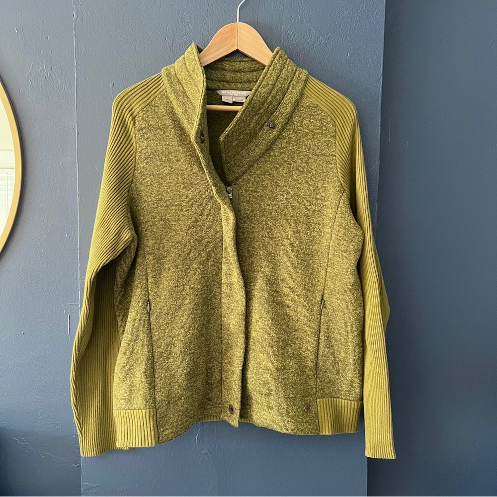Royal Robbins Moss Green Sweater Jacket